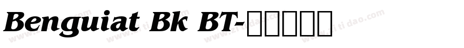 Benguiat Bk BT字体转换